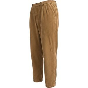 Scandia Woods Mens Tan Corduroy Pants Elastic Waist 100% Cotton 38M Brown